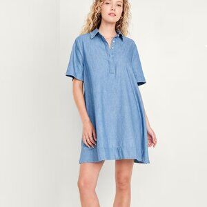 NWT Old Navy Mini Jean Shirt Dress in Medium Wash Size XL